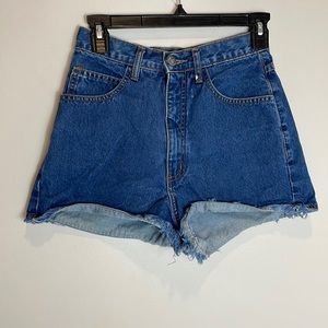 Vintage Guess Ultra High Rise Spell Out Jean Shorts 26 USA